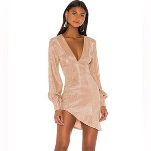 Michael Costello X Revolve Lily Mini Dress Light Pink Size Medium